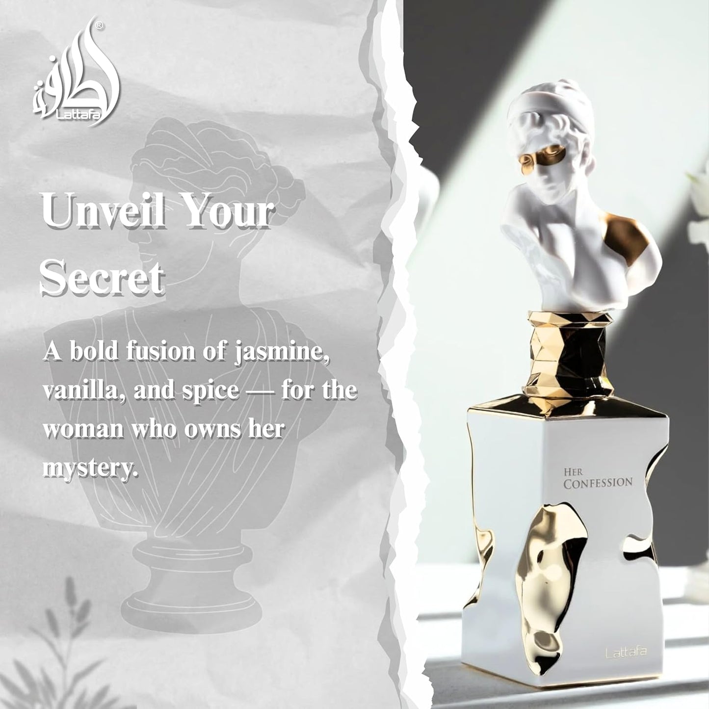 Her Confession - Vanilla, Floral, Amber, Musk - Eau De Parfum Long-Lasting Fragrance for Women, 3.40 Ounce / 100 Ml