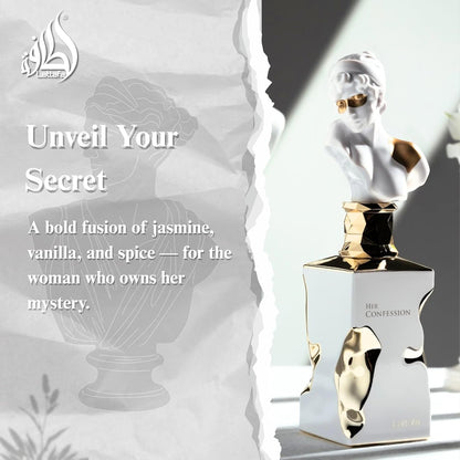 Her Confession - Vanilla, Floral, Amber, Musk - Eau De Parfum Long-Lasting Fragrance for Women, 3.40 Ounce / 100 Ml